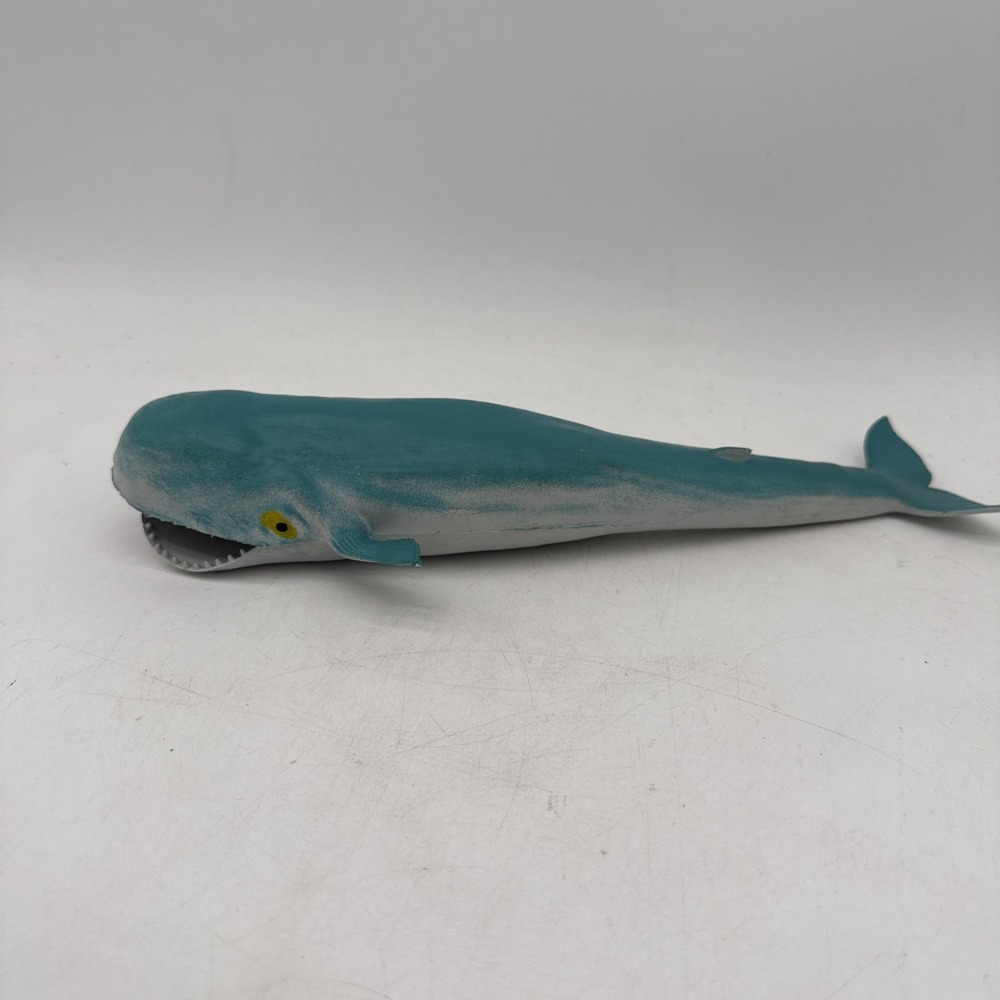 Vintage AAA Toys 11" Rubber Blue Whale Painted Tongue - Picture 2 of 10
